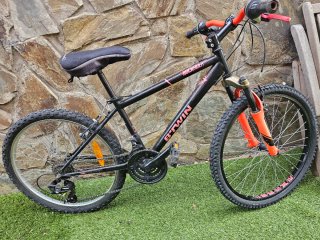 Bicicleta B'TWIN Rockrider 500 24" Negra Naranja
