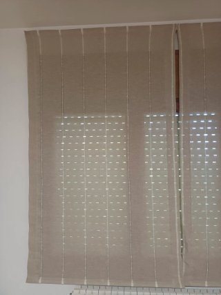 4 Estores Elegantes Beige y Blanco