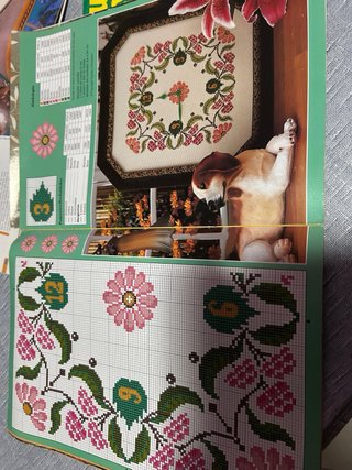 Revistas y  de hilo de punto d cruz