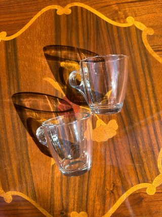 Set 2 Tazzine Vetro per Caffè Espresso