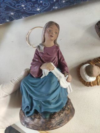 Belén 3 figuras: María, José y Niño Jesús