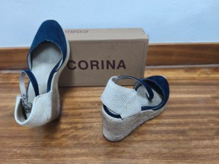 Cuñas Corina Azul Marino Talla 38