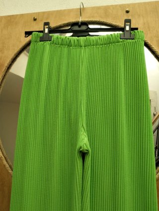 Pantaloni ampi plissettati verdi taglia unica
