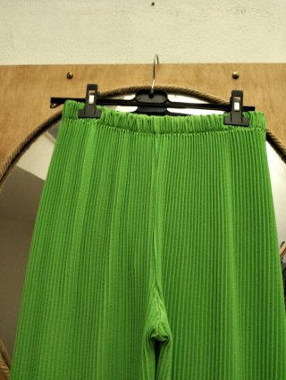 Pantaloni ampi plissettati verdi taglia unica