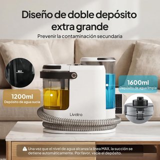 Aspiradora Agua Tapicerías Vapor Livatro 1700W