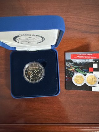 2€ Proof Bélgica 2025 Circuito Spa