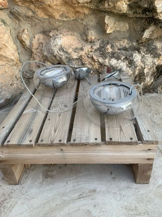 2 lamparas colgantes de sobremesa