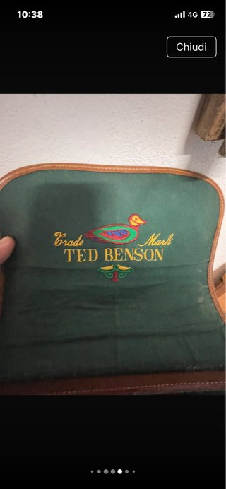 Borsa in pelle marrone di marca