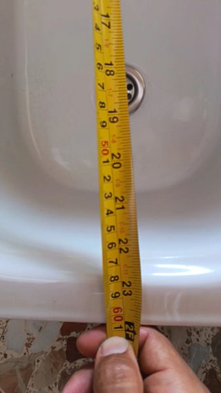 Lavabo de cerámica blanco