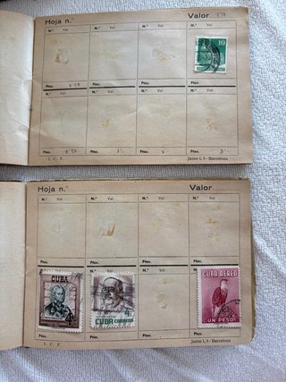 Lote 2 Antiguas Libretas Filatélicas con Sellos