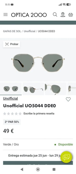 Gafas de sol hexagonales doradas y marrones
