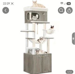 Rascador gato con mueble madera