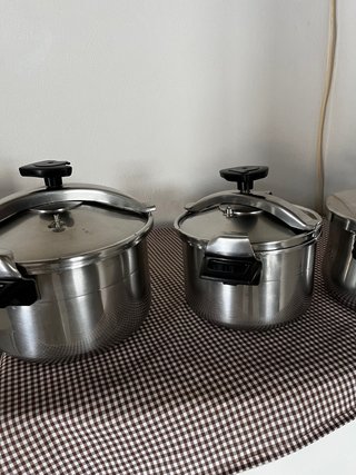 Olla a presión metálica