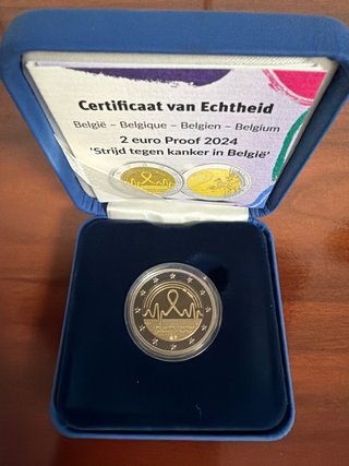 2€ Proof Belgica 2024 Lucha contra el Cáncer