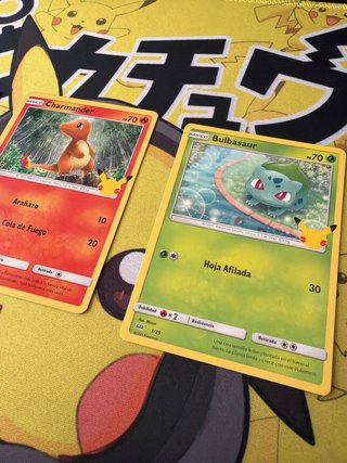 Lote 3 Cartas Pokemon 25 Aniversario Iniciales