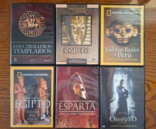 Lote 6 DVDs Historia y Documentales