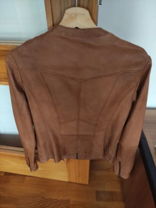 Cazadora Piel Naf Naf Mujer Cremalleras