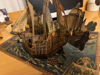 Antiguo Pop-Up Descubrimiento de América