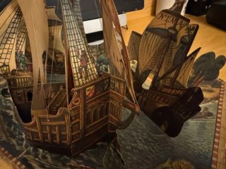 Antiguo Pop-Up Descubrimiento de América