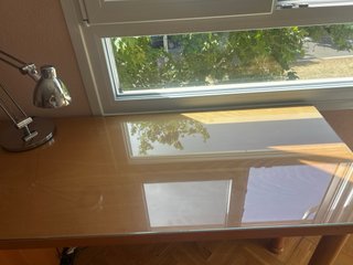 Escritorio juvenil cristal y madera