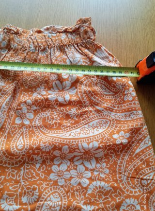 Pantalón corto estampado floral naranja