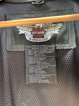 Chaqueta Cuero Harley-Davidson Negra y Amarilla