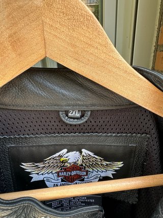 Chaqueta Cuero Harley-Davidson Negra y Amarilla