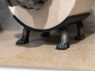 Suporte Papel Higiénico Cão Bulldog Inglês