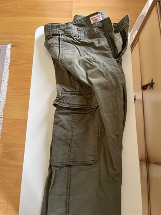 Pantalones cargo hombre verde
