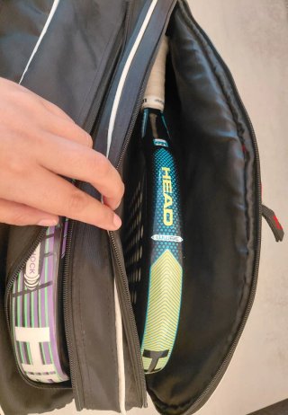 Macuto de pádel Boomerang negro y rojo