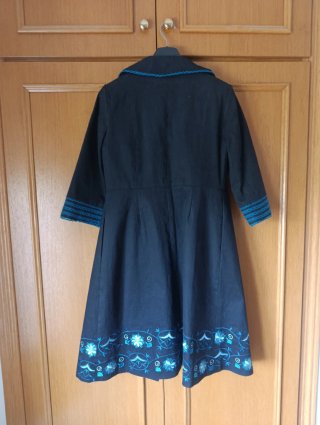 Vestido Flamenca Negro y Azul