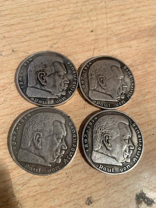 Moneda 5 Reichsmark 1938 Plata letra G muy buscada