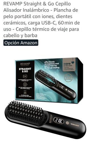 Cepillo Alisador Revamp Straight & Go Inalámbrico