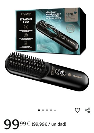 Cepillo Alisador Revamp Straight & Go Inalámbrico