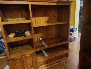 Mueble TV o estantería rústica madera maciza