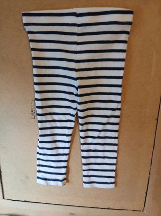 Leggings niña rayas azul y blanco