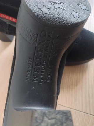 Zapatos tacón plataforma Weekend negro 39 de ante