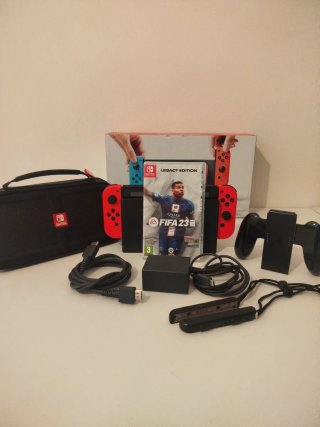 Pack Nintendo Switch 32GB V2 Rojo/Rojo + juego
