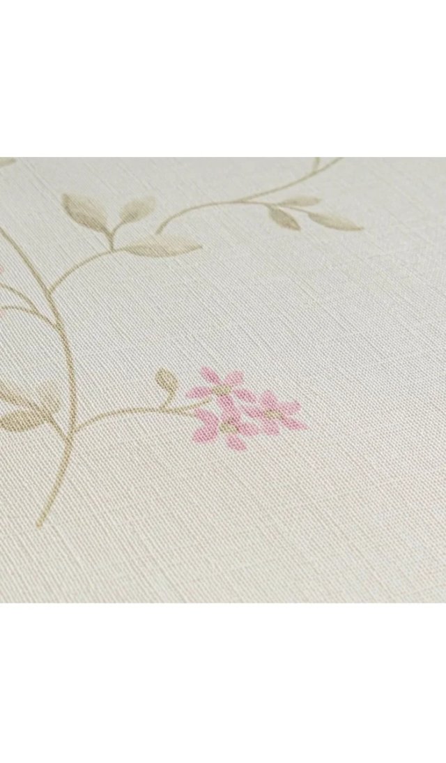 Papel de Pared Flores Rosas y Blancas