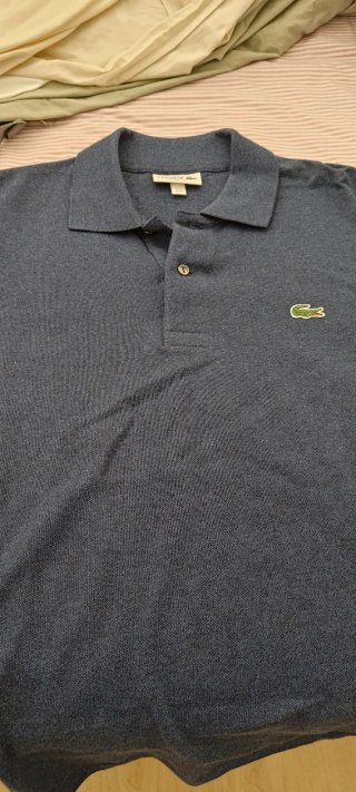 Polo Lacoste color azul algodon