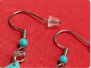 Pendientes de arcilla polimérica turquesa