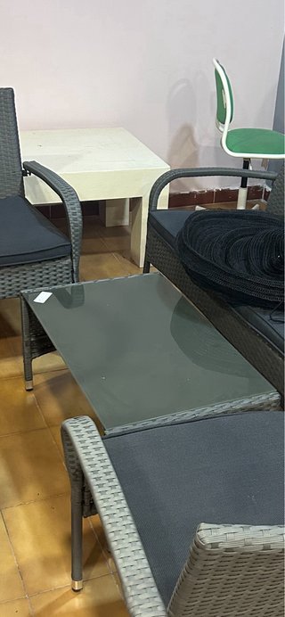 Conjunto Muebles Jardín Gris