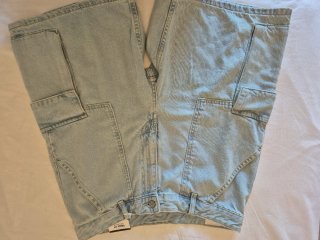 Pantalones cargo vaquero hombre