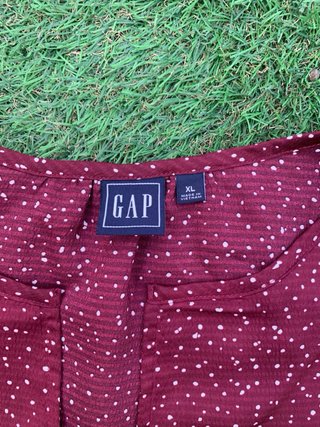 Camisa Gap lunares granate y blanco