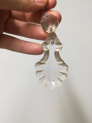 Prismas cristal lámpara antigua