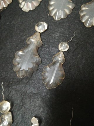 Prismas cristal lámpara antigua