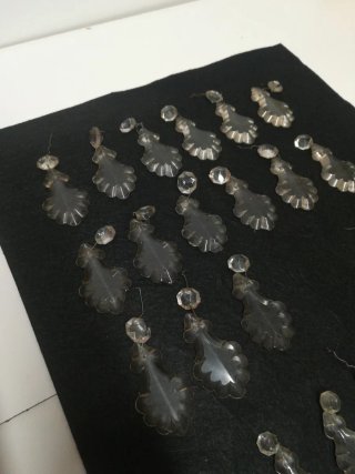 Prismas cristal lámpara antigua