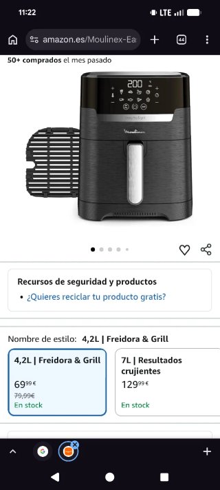 Air Fryer. Freidora Aire Moulinex Easy Fry & Grill