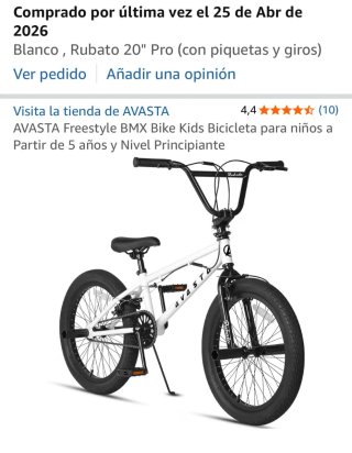 Bicicleta BMX 20 blanca