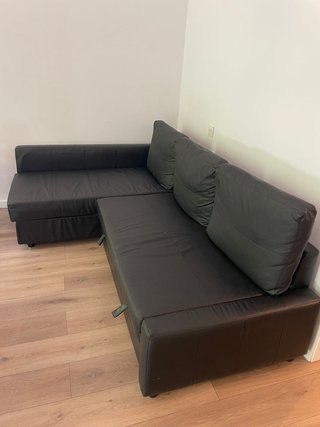 Sofá Cama Ikea FRIHETEN Negro Almacenaje